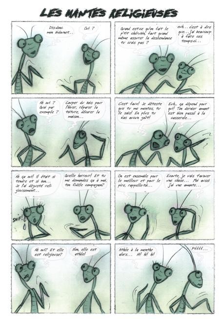 Planche de l'album Les Amours impossibles ! Bandes dessinées poétiques et humoristiques