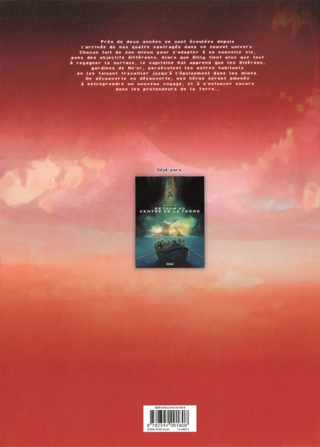 Verso de l'album Retour au centre de la Terre Tome 2 Les piliers de No'or