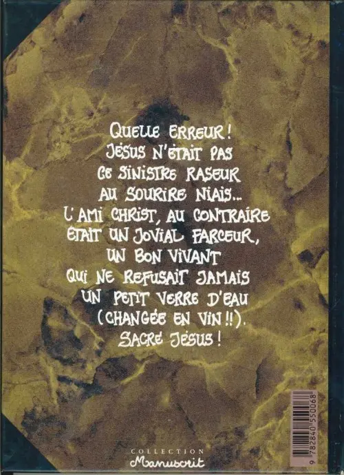 Verso de l'album Sacré Jésus ! Tome 1