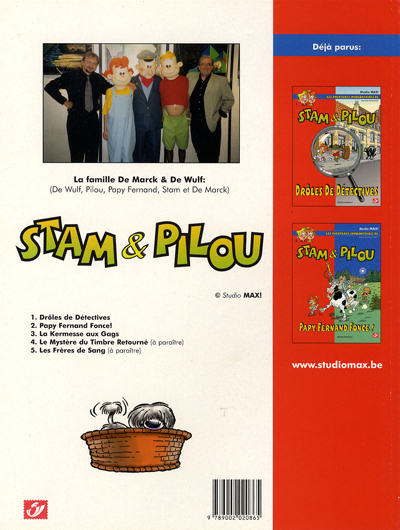 Verso de l'album Les aventures involontaires de Stam et Pilou Tome 3 La kermesse aux gags