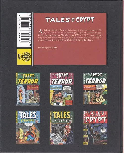 Verso de l'album Tales from the Crypt Volume 1