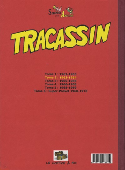 Verso de l'album Tracassin Intégrale 2 1963-1964