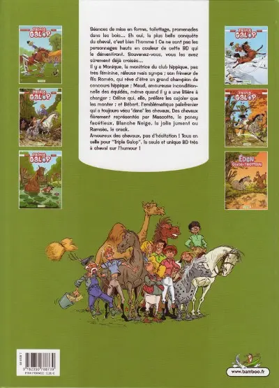 Verso de l'album Triple galop Tome 5