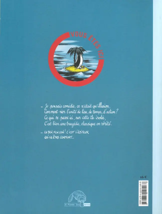 Verso de l'album Une île à la mer