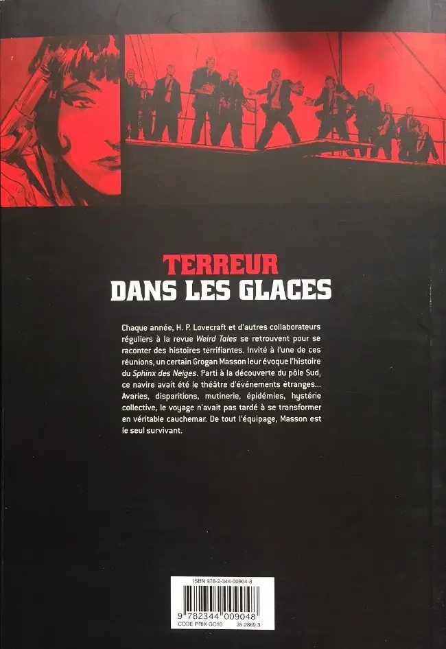 Verso de l'album Voyage au pays de la peur
