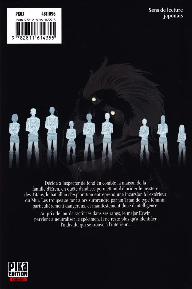 Verso de l'album L'Attaque des Titans 7