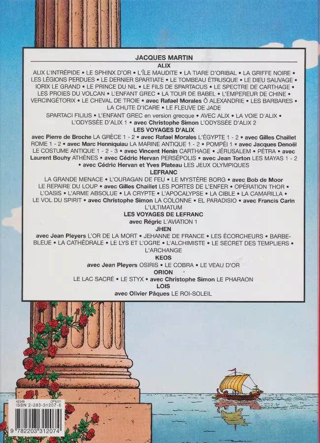 Verso de l'album Alix Tome 9 Le Dieu sauvage