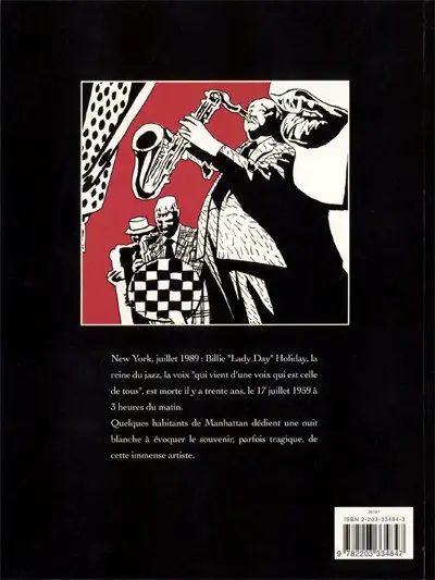Verso de l'album Billie Holiday