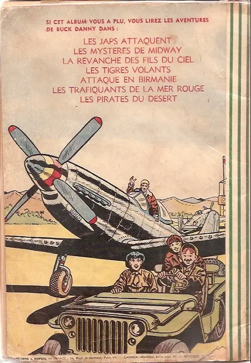 Verso de l'album Buck Danny Tome 5 Dans les griffes du Dragon Noir