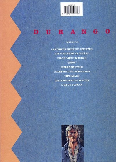 Verso de l'album Durango Tome 2 Les forces de la colère