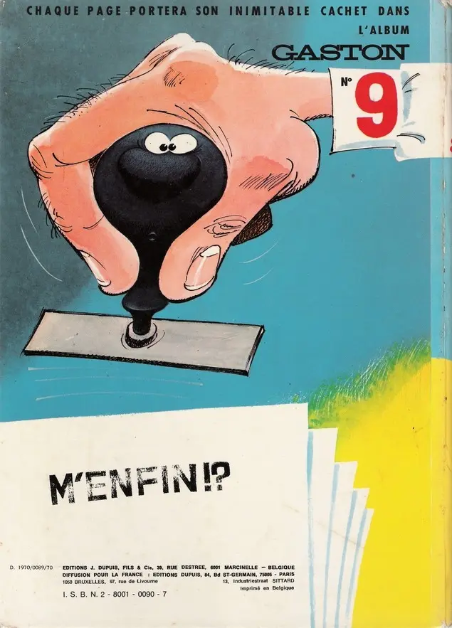 Verso de l'album Gaston Tome 8 Lagaffe nous gâte