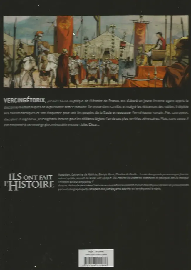 Verso de l'album Ils ont fait l'Histoire Tome 2 Vercingétorix