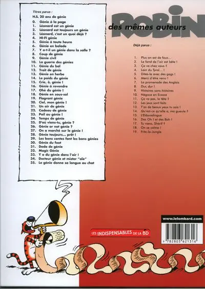 Verso de l'album Léonard Tome 5 Génie à toute heure