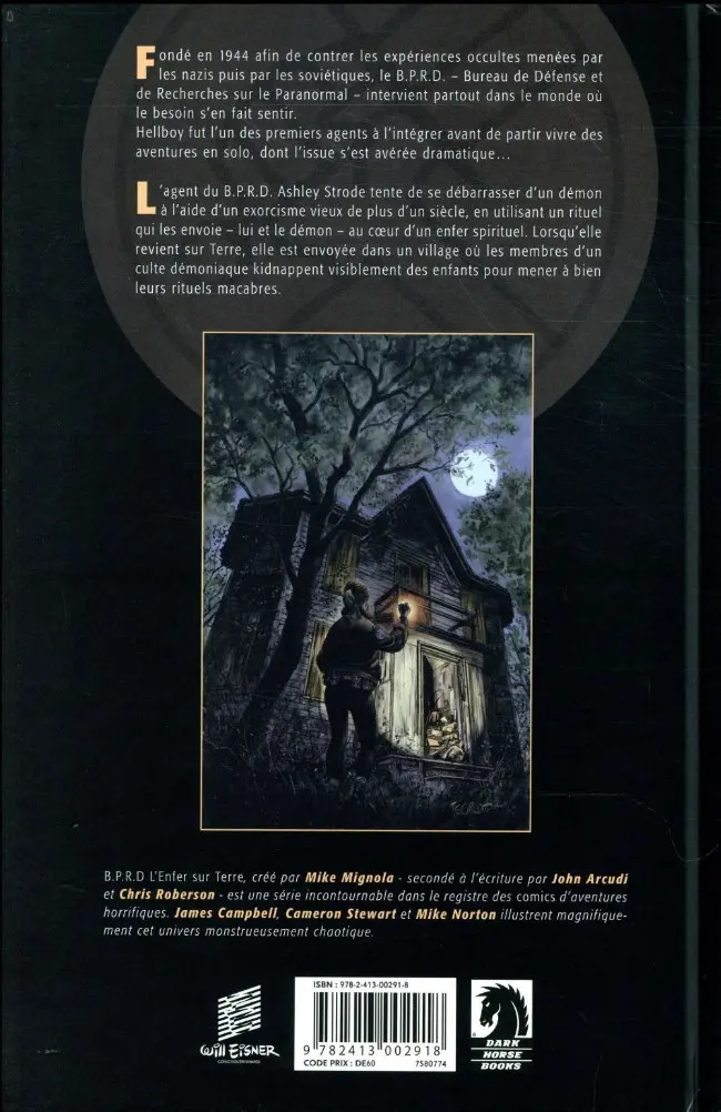 Verso de l'album B.P.R.D. - L'Enfer sur Terre Tome 7 Exorcisme