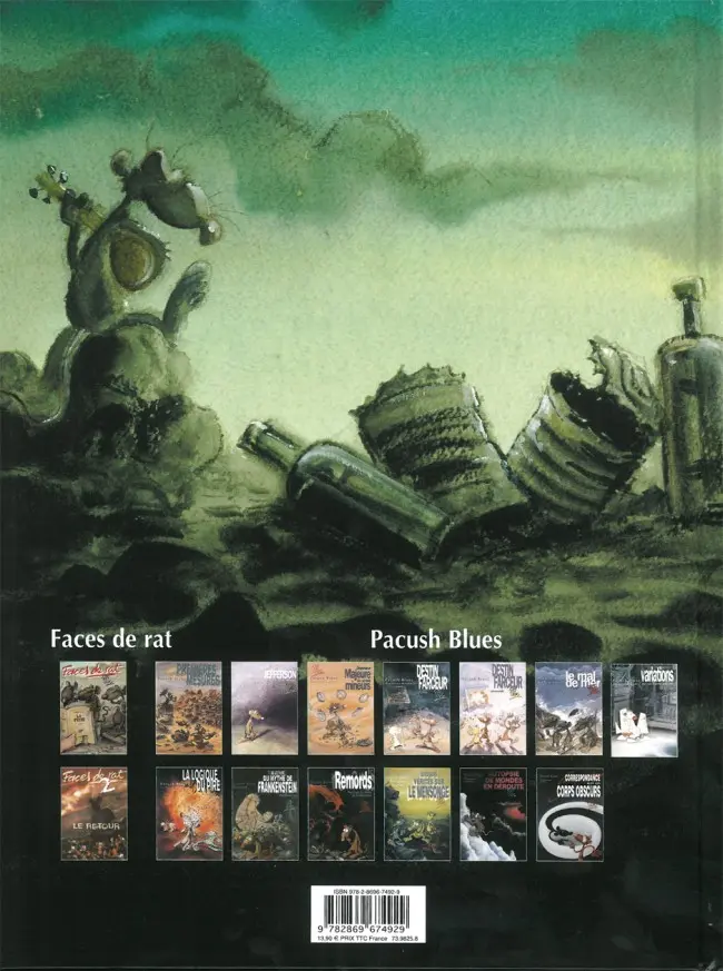 Verso de l'album Pacush Blues Tome 9 Neuvaine : Relecture du mythe de Frankenstein - Renaissance