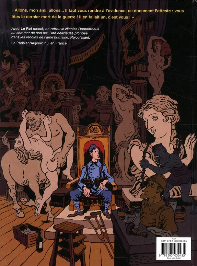 Verso de l'album Le Roi cassé