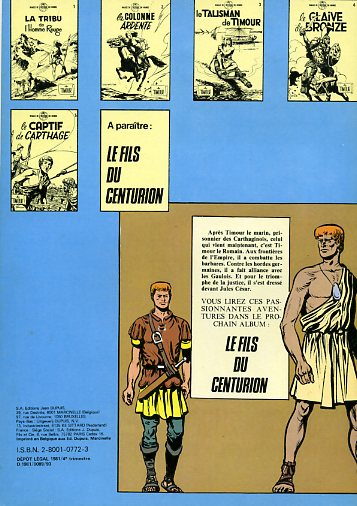 Verso de l'album Les Timour Tome 5 Le captif de Carthage