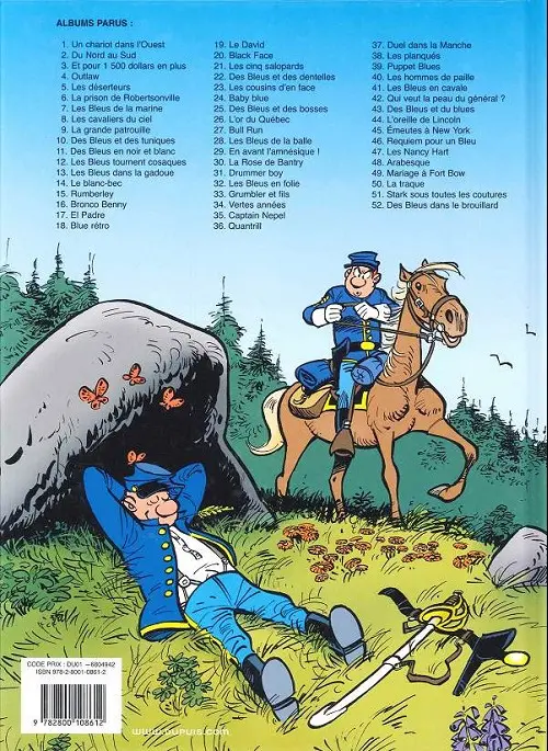 Verso de l'album Les Tuniques Bleues Tome 4 Outlaw