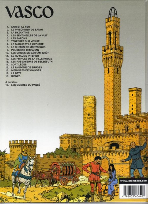 Verso de l'album Vasco Tome 6 Ténèbres sur Venise
