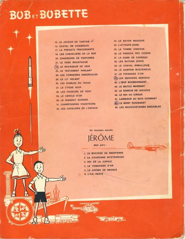 Verso de l'album Bob et Bobette Tome 53 Jéromba le Grec