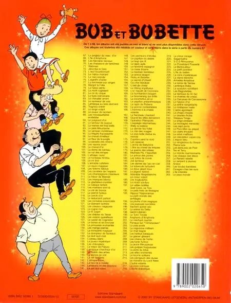 Verso de l'album Bob et Bobette Tome 263 Le pays inondé