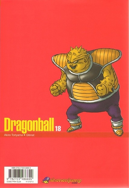 Verso de l'album Dragon Ball 18