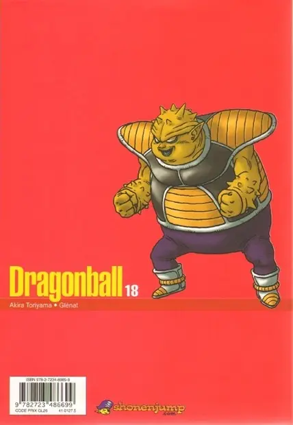 Verso de l'album Dragon Ball Perfect Edition 18
