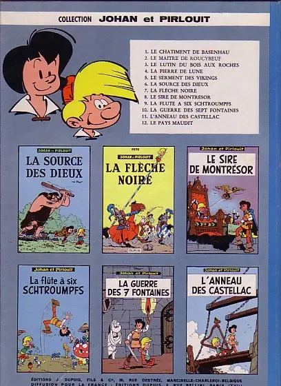Verso de l'album Johan et Pirlouit Tome 12 Le pays maudit