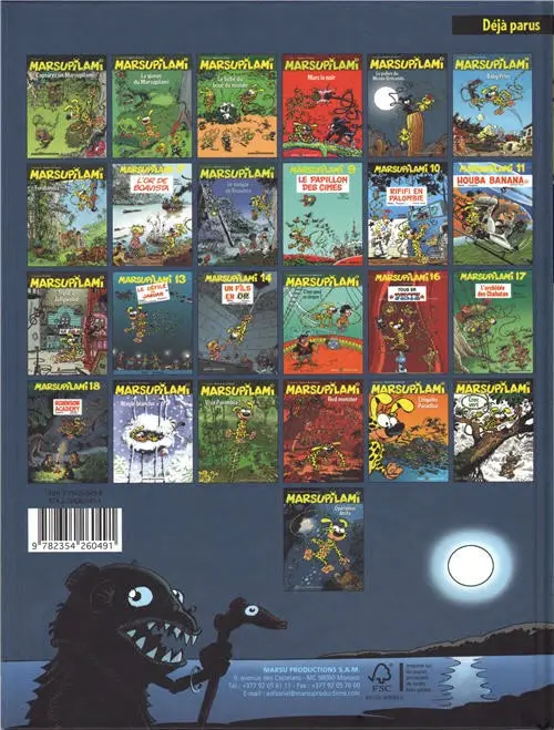 Verso de l'album Marsupilami Tome 24 Opération Attila