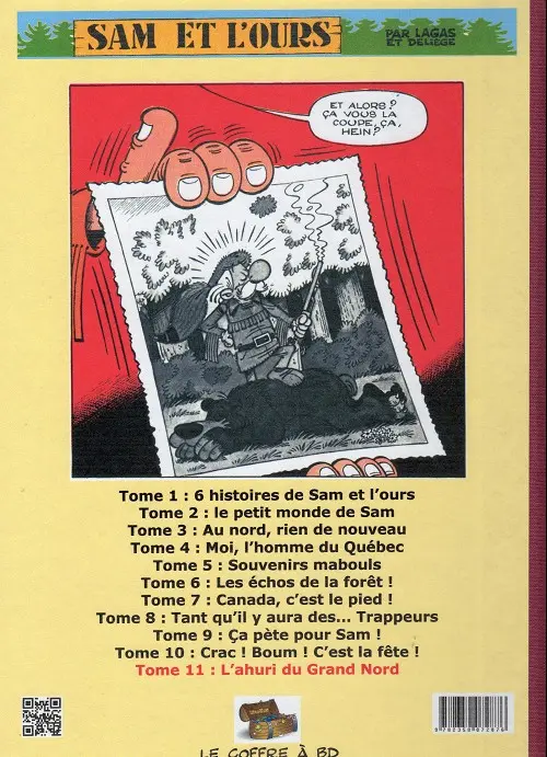 Verso de l'album Sam et l'ours Tome 11 L'ahuri du Grand Nord