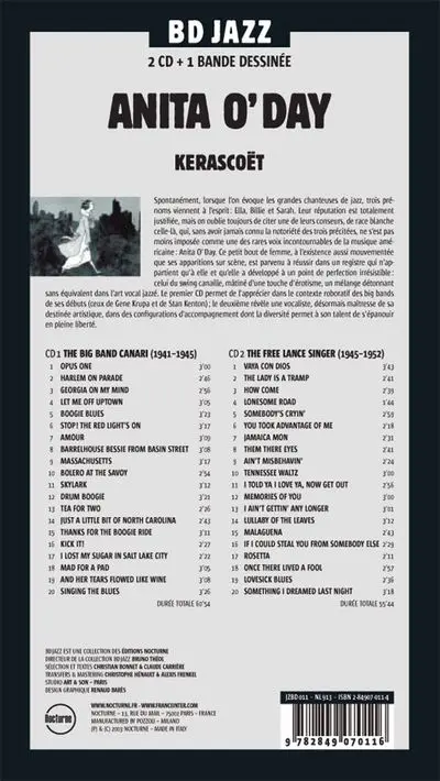 Verso de l'album BD Jazz Anita O'Day