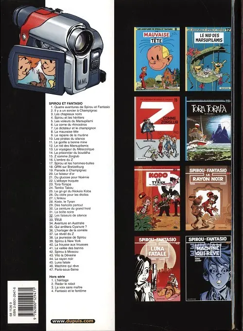 Verso de l'album Spirou et Fantasio Tome 47 Paris-sous-Seine