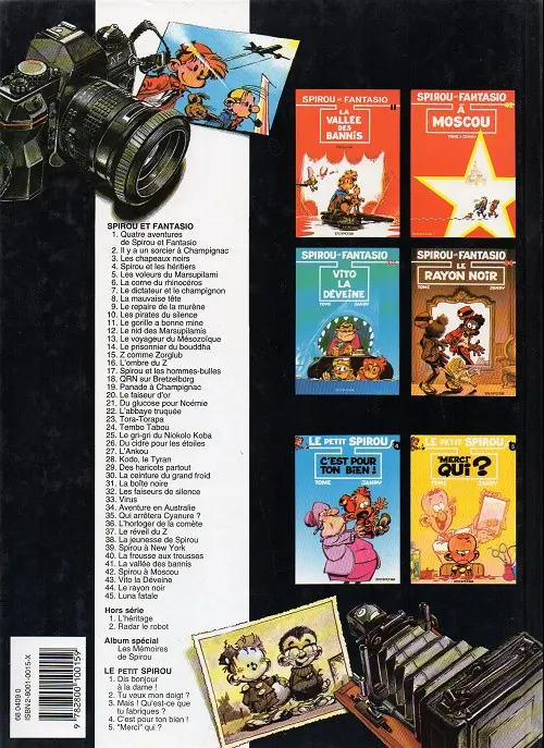 Verso de l'album Spirou et Fantasio Tome 13 Le voyageur du mésozoïque