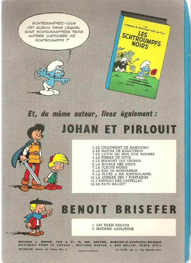 Verso de l'album Johan et Pirlouit Tome 12 Le pays maudit