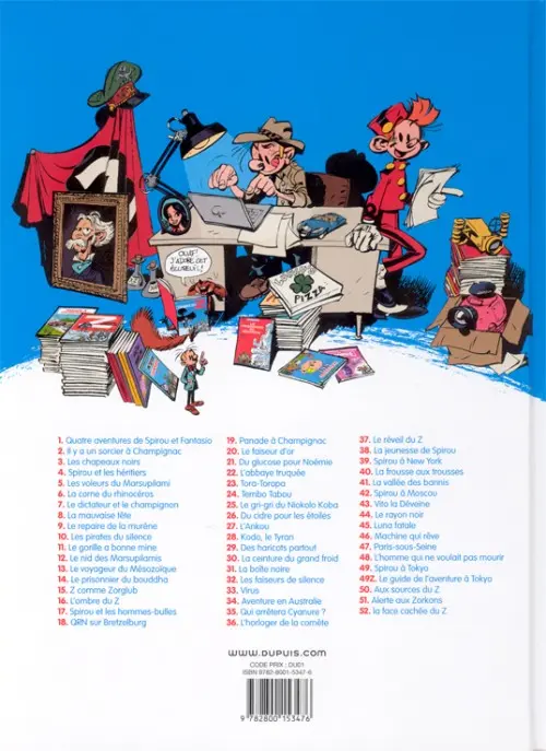 Verso de l'album Spirou et Fantasio Tome 52 La face cachée du Z