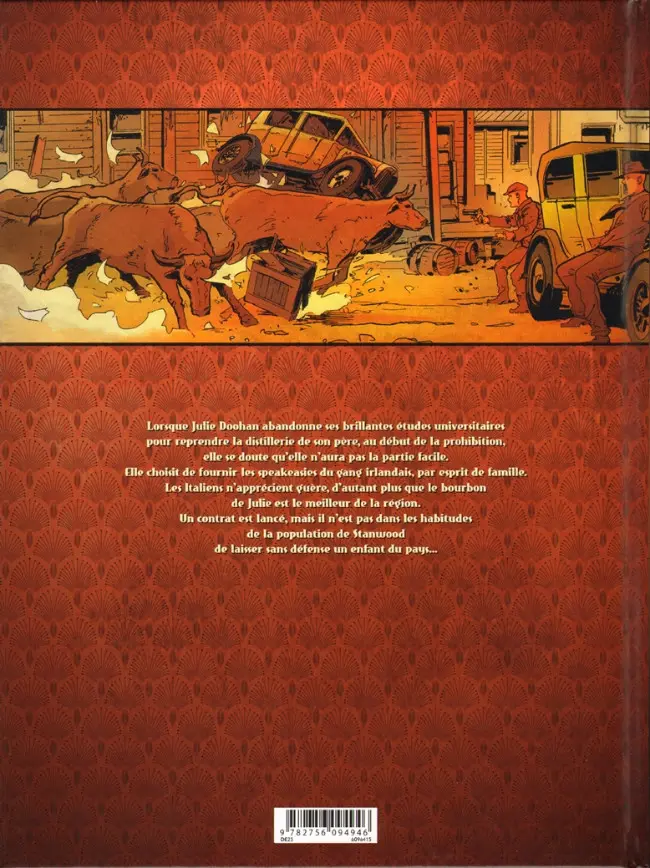 Verso de l'album Julie Doohan Tome 1 Spirit of Bourbon