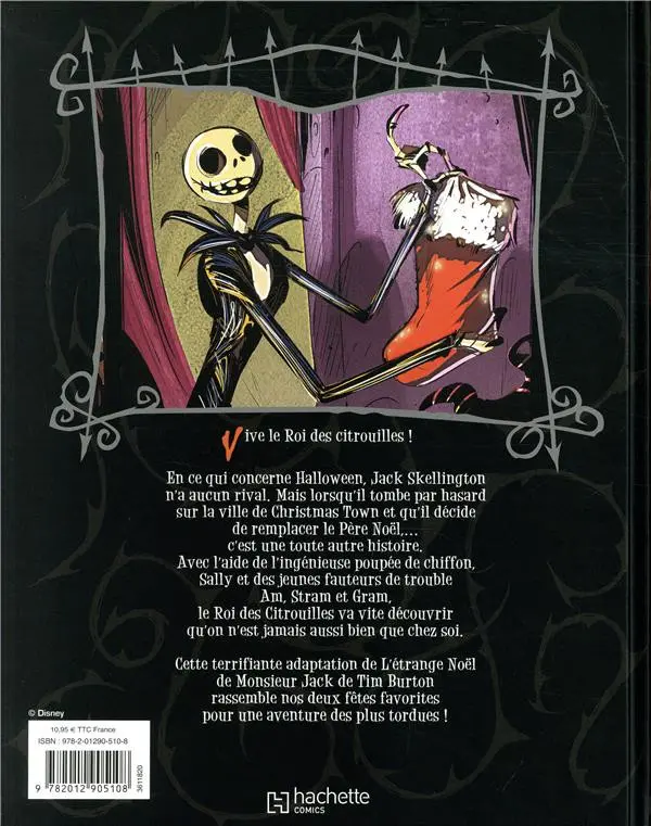 Verso de l'album L'Étrange Noël de Monsieur Jack