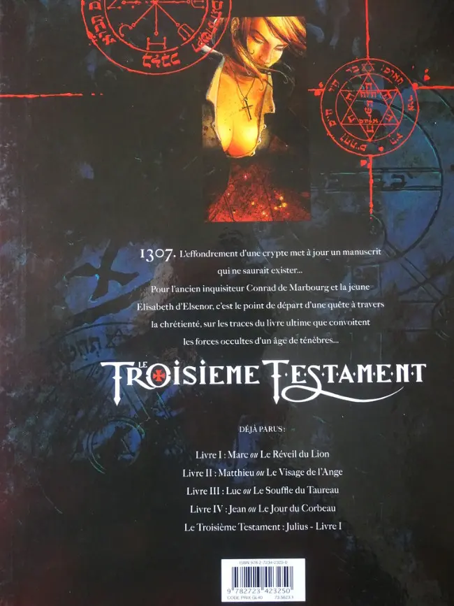 Verso de l'album Le Troisième Testament Tome 1 Marc ou le réveil du Lion