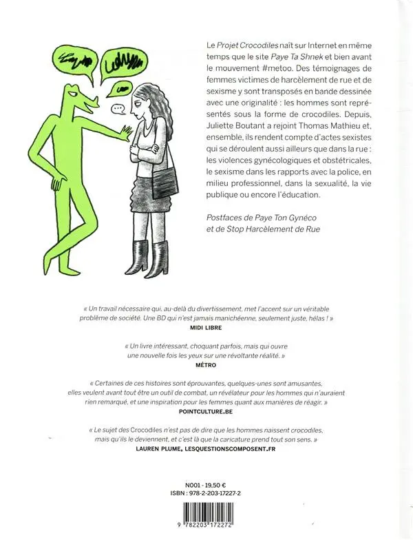 Verso de l'album Les Crocodiles Tome 2 Les Crocodiles sont toujours là