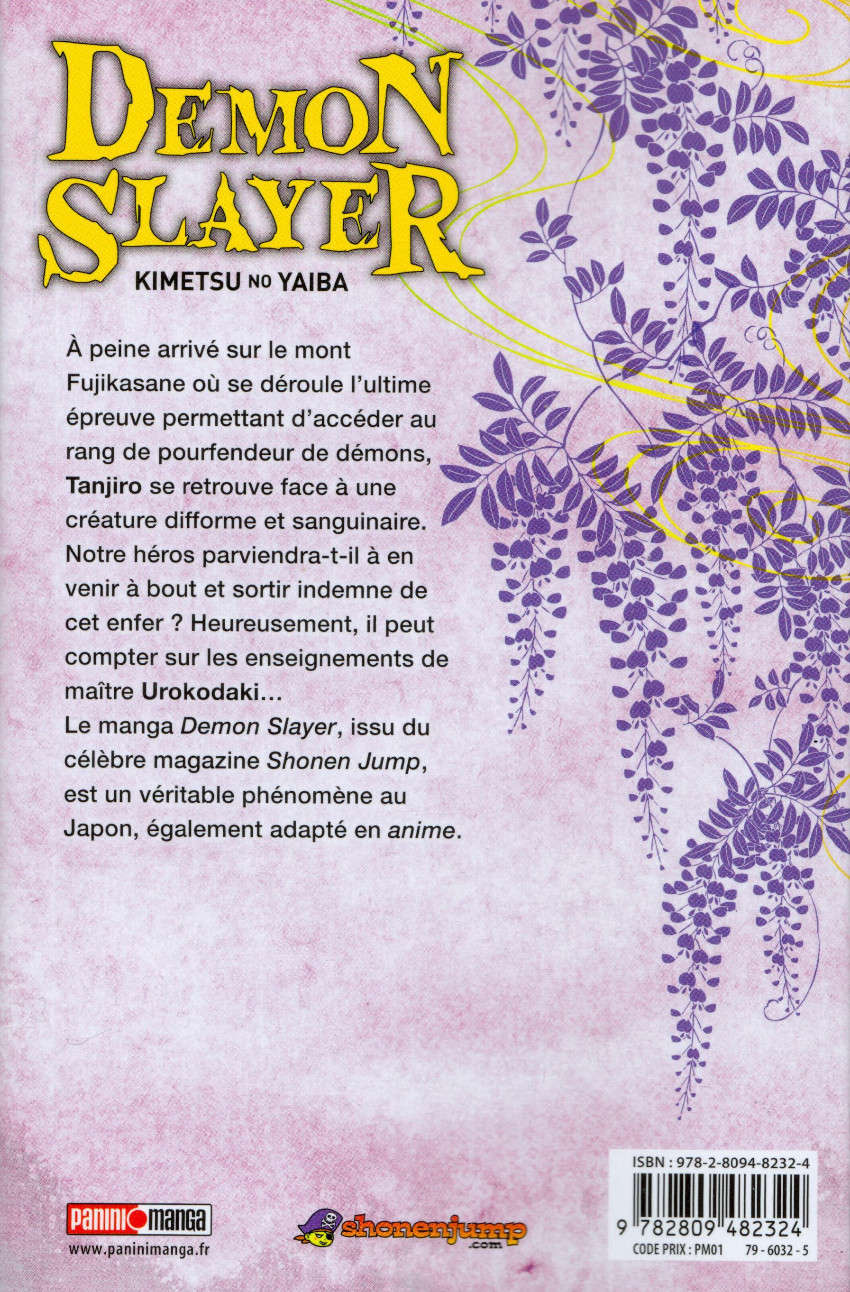 Verso de l'album Demon Slayer - Kimetsu no yaiba 2