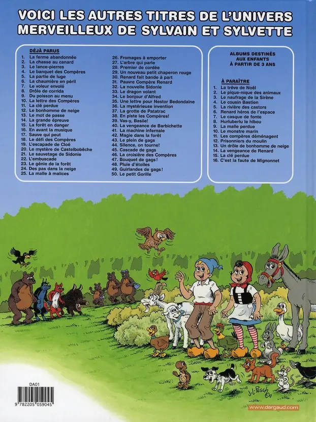 Verso de l'album Sylvain et Sylvette Tome 28 Premier de cordée