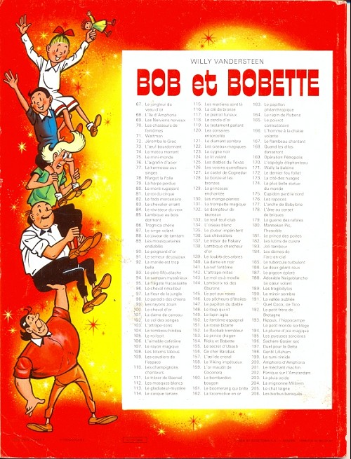 Verso de l'album Bob et Bobette Tome 104 Le tombeau hindou