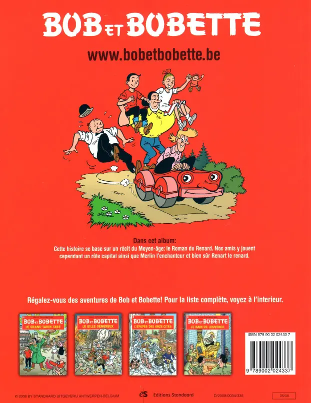 Verso de l'album Bob et Bobette Tome 257 Le renard rebelle