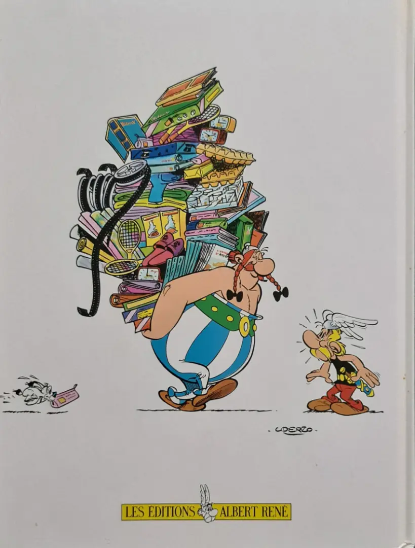 Verso de l'album Astérix Astérix et compagnie