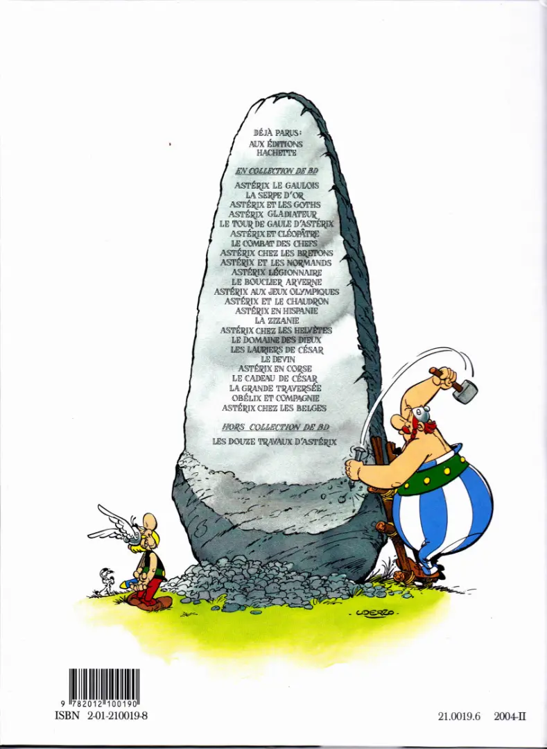 Verso de l'album Astérix Tome 19 Le devin