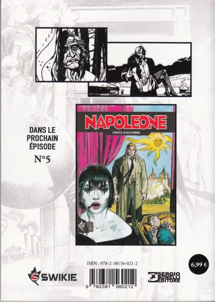 Verso de l'album Napoleone N° 4 L'Histoire d'allegra