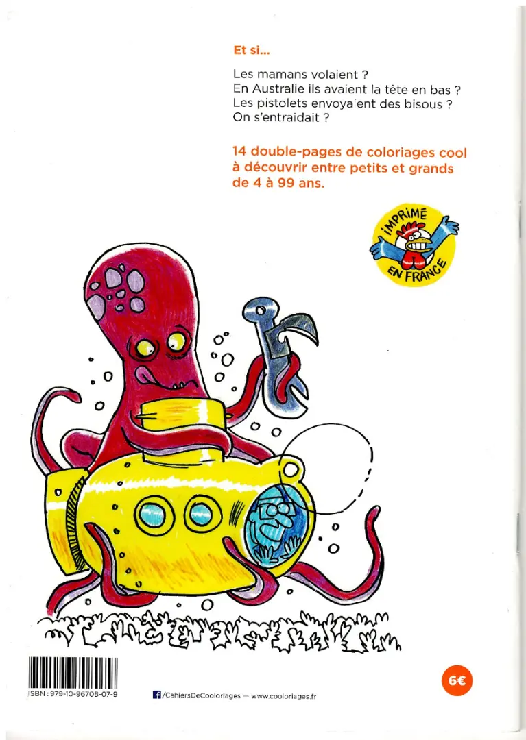 Verso de l'album Cahier de cooloriages 3