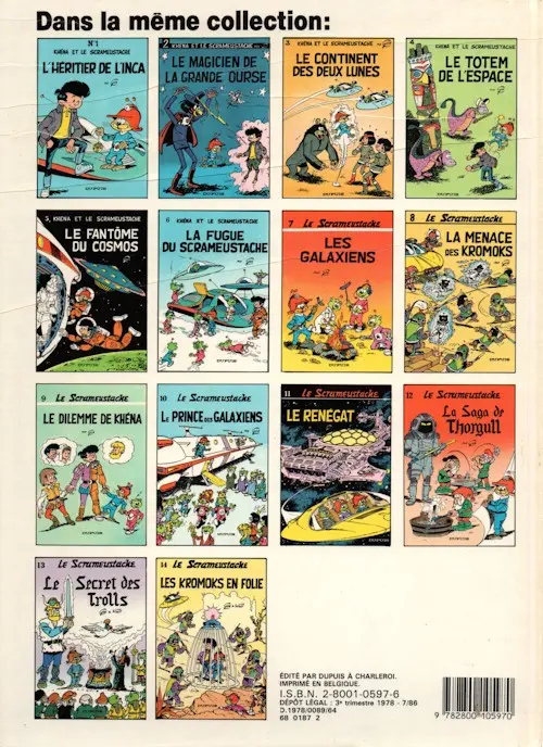 Verso de l'album Le Scrameustache Tome 6 La fugue du Scrameustache