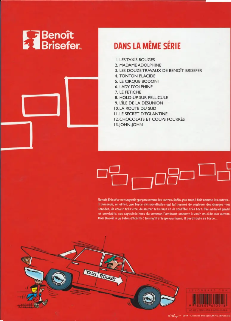 Verso de l'album Benoît Brisefer Tome 4 Tonton Placide