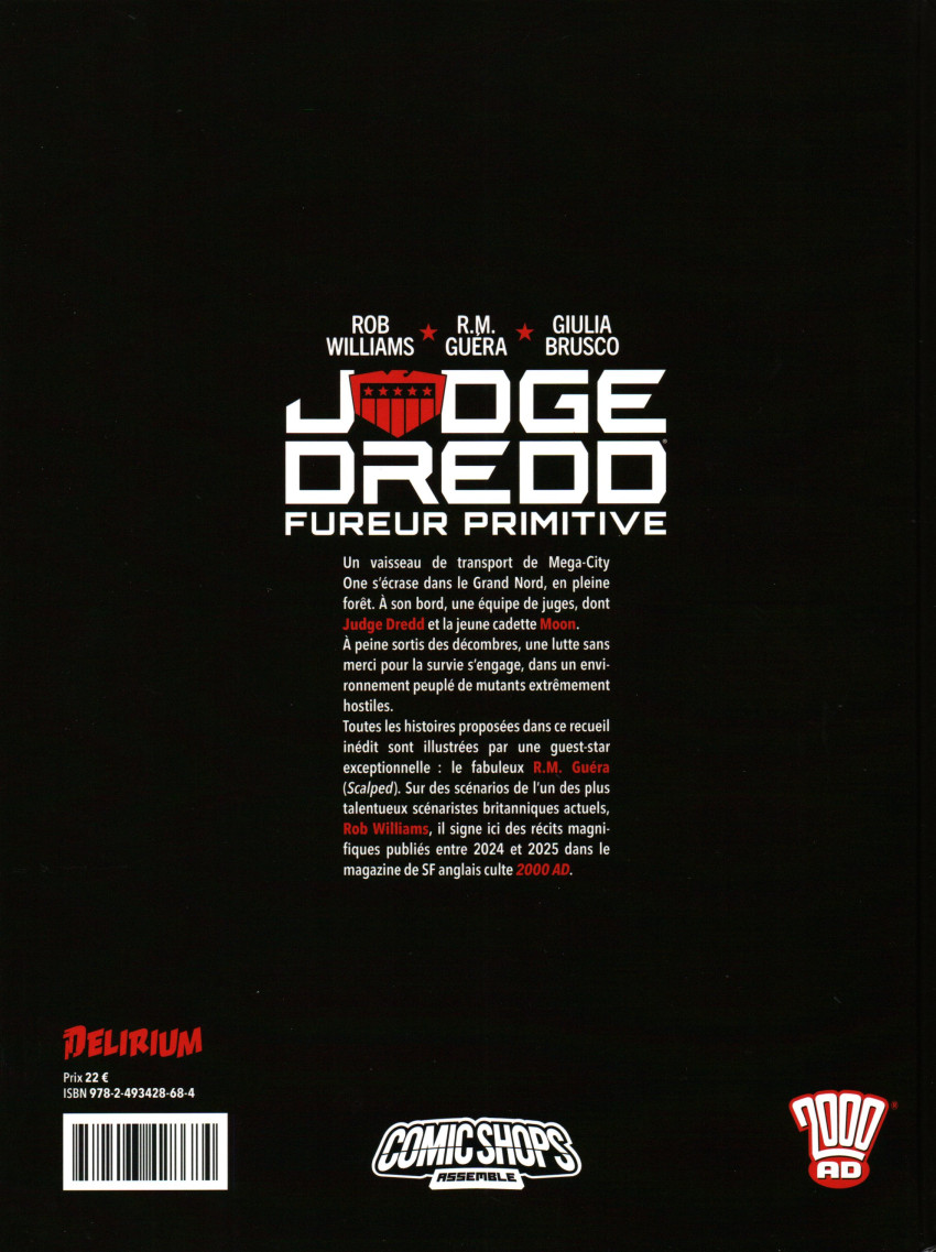 Verso de l'album Judge Dredd Tome 7 Fureur primitive